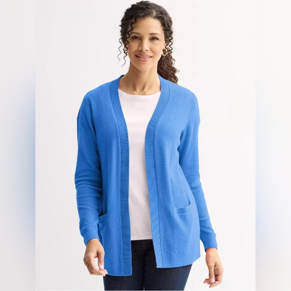 5 For $25✨️New+Tags Northen Reflections Extra Small XS Blue Cardigan Sweater